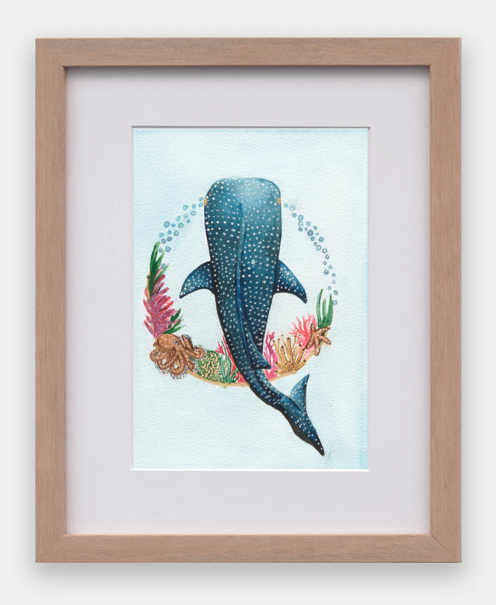 Through Blue Water | Whale Shark Fine Art Print