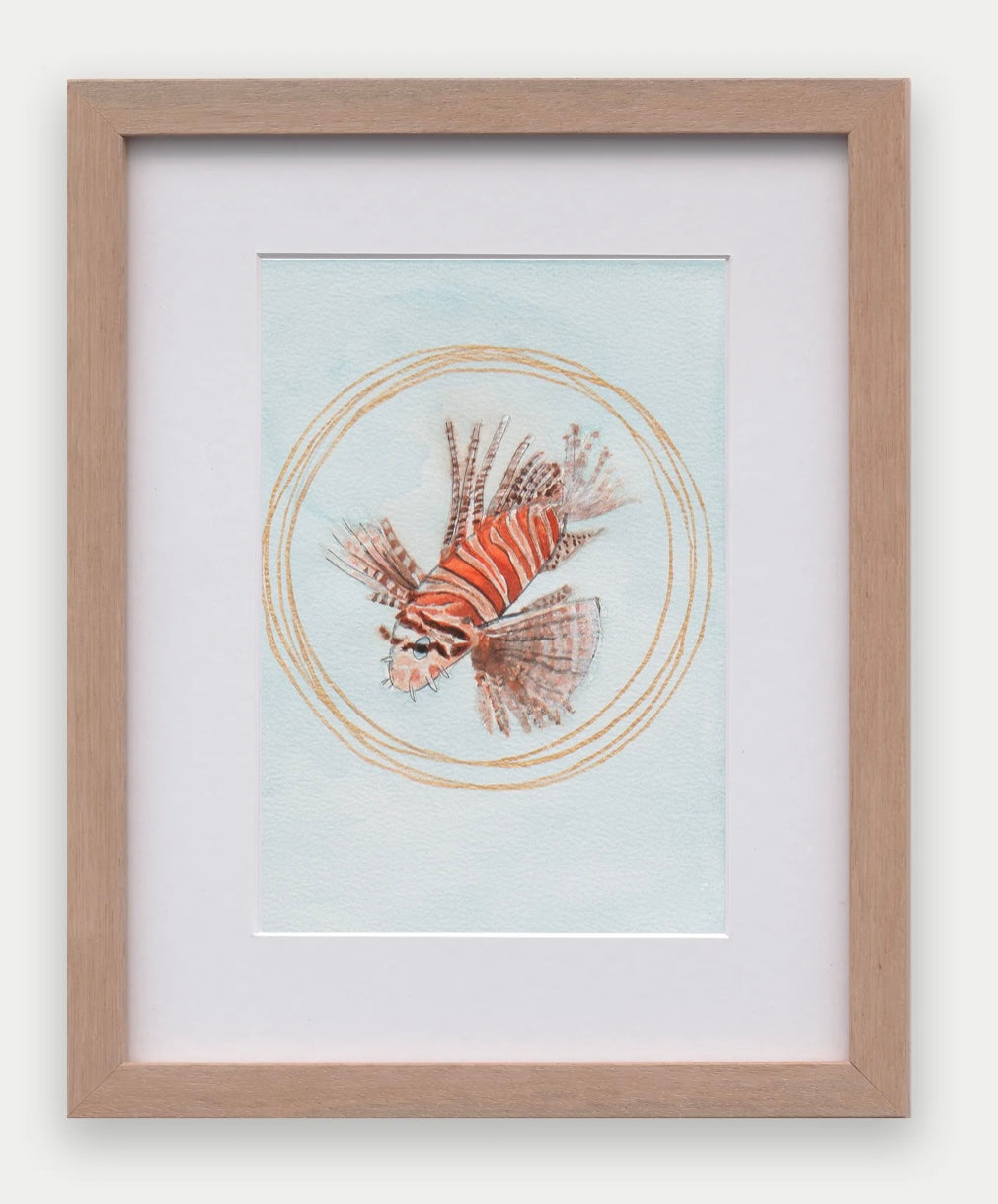 Fierce and Floating | Lionfish Mini Fine Art Print