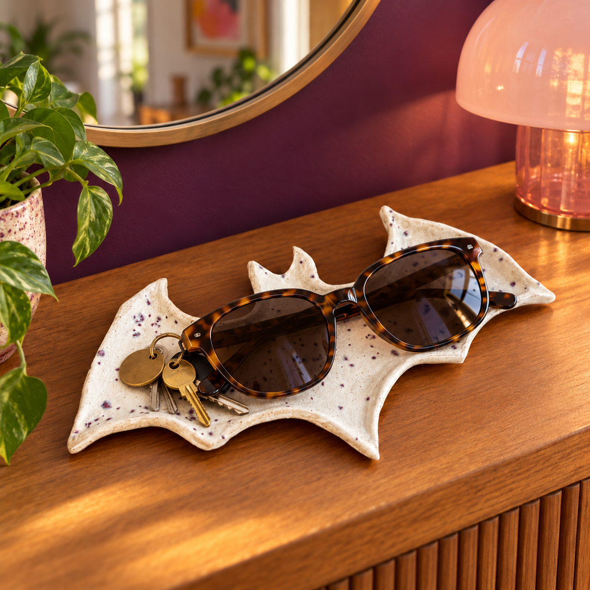 Going Batty Ceramic Trinket Dish