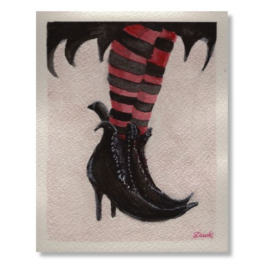 Stripes After Dark Mini Original Watercolour