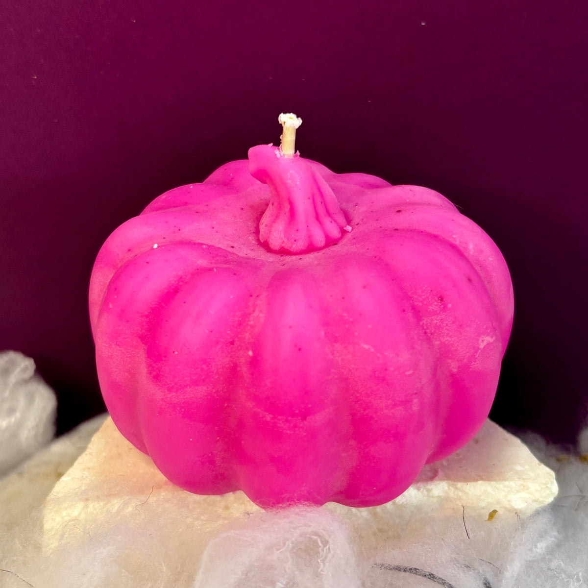 Spooky Pumpkin Candle | Neon Pink Cotton Candy