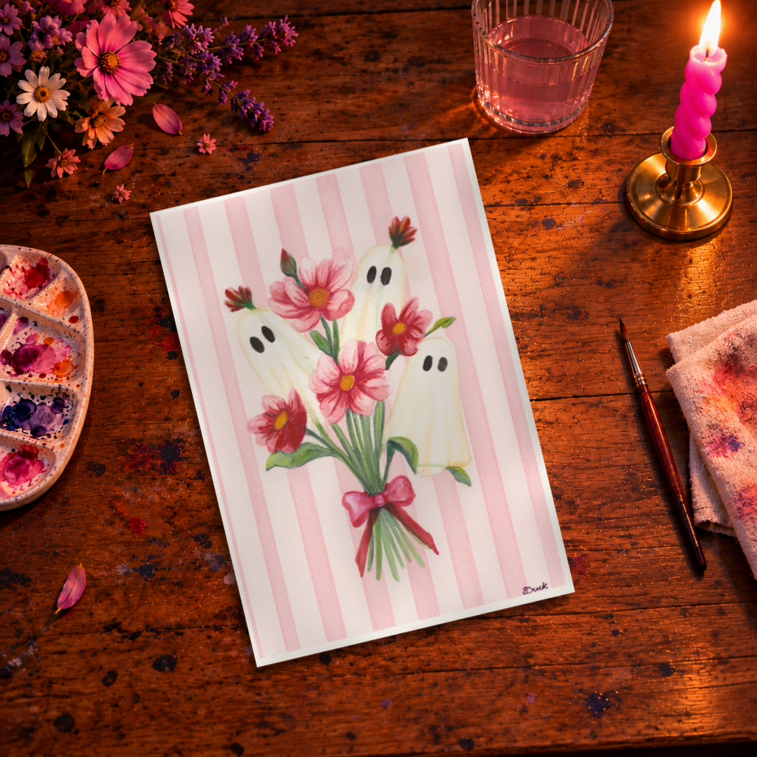 Ghostly Bouquet Original Watercolour Artwork