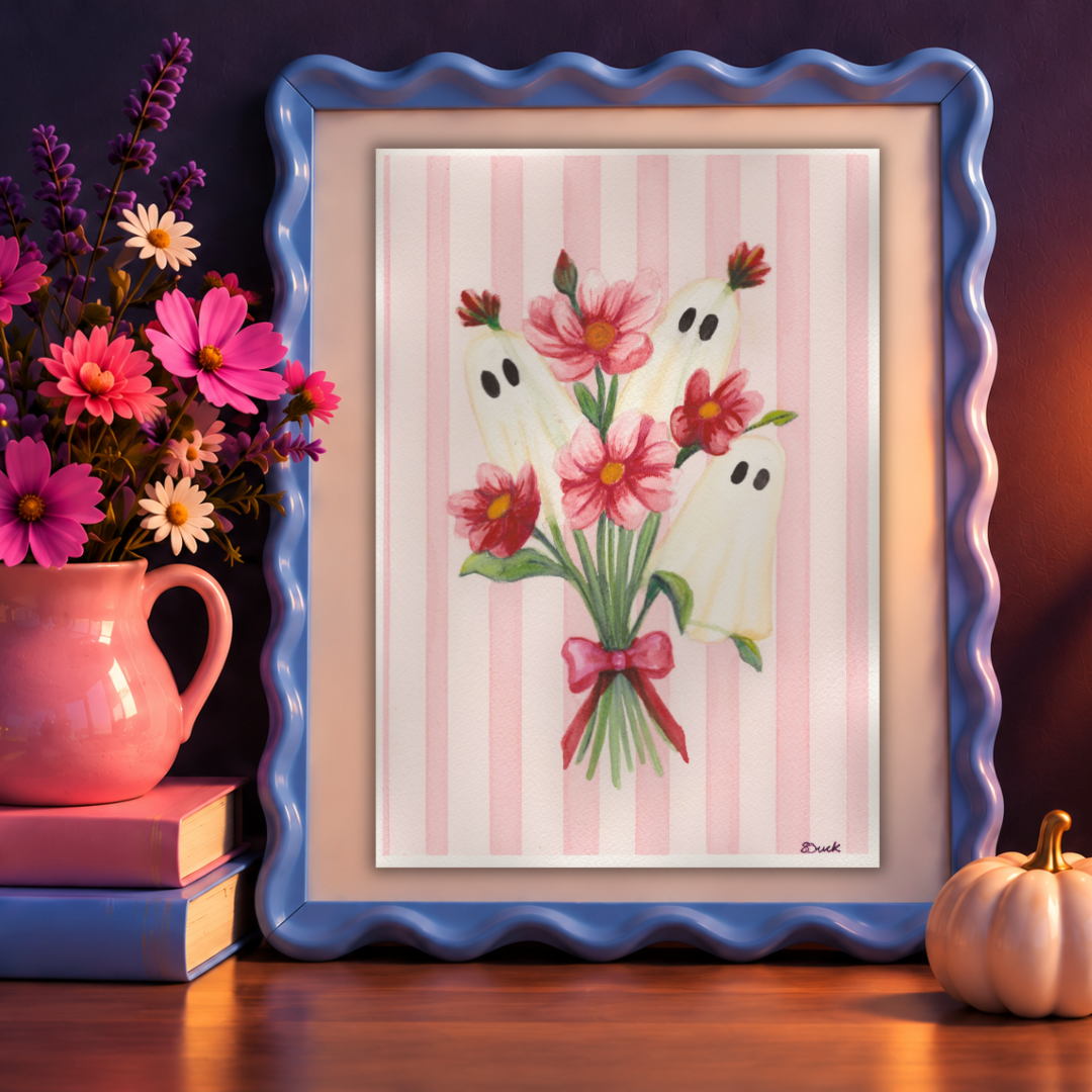 Ghostly Bouquet Original Watercolour Artwork